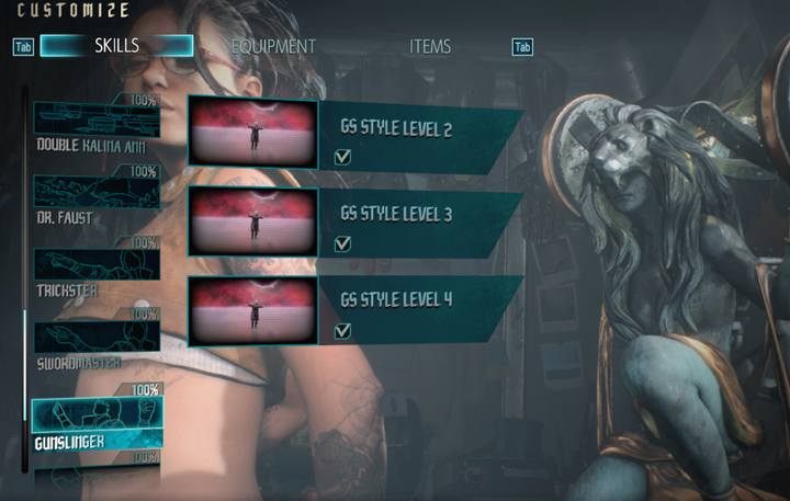 Każdy styl możesz ulepszać, by odblokować nowe umiejętności dostępne podczas używania danego stylu - Umiejętności Dantego w Devil May Cry 5 - Devil May Cry 5 - poradnik do gry