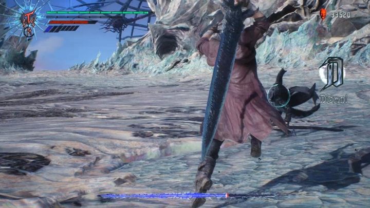 W początkowych momentach walki, musisz bazować na psotniku i doskakiwać do wroga, wykonując przy tym sporo uników - Misja 19 - Vergil - Solucja Devil May Cry 5 - Devil May Cry 5 - poradnik do gry