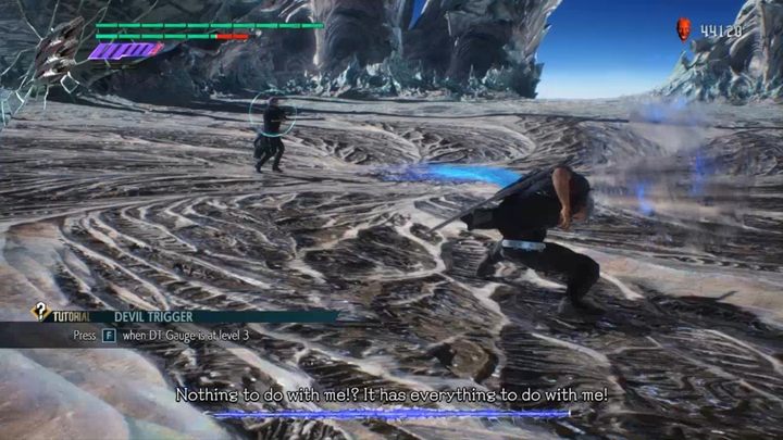 Nero w końcu rozbudził w sobie pełnię mocy, co pozwoliło mu zregenerować rękę i odblokować przemianę w demona - Misja 20 - Prawdziwa moc - Solucja Devil May Cry 5 - Devil May Cry 5 - poradnik do gry