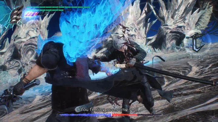 W tej misji, Nero może praktycznie cały czas przemieniać się w demoniczną formę, z czego koniecznie korzystaj - Misja 20 - Prawdziwa moc - Solucja Devil May Cry 5 - Devil May Cry 5 - poradnik do gry