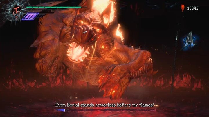 Oprócz przemian, wróg będzie również wykonywał szarże w ciebie, gdy się oddalisz i wykonywał podstawowe ataki łapą, gdy będziesz blisko - Król Cerber - Boss w Devil May Cry 5 - Devil May Cry 5 - poradnik do gry