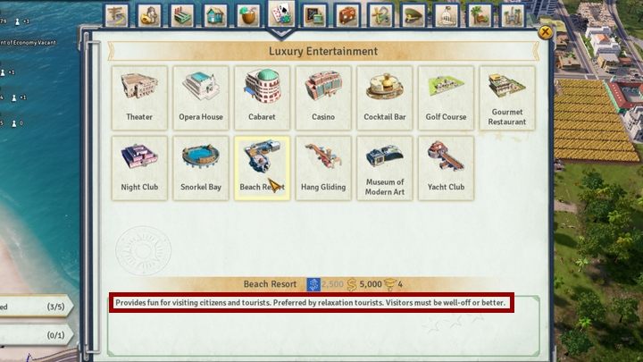 Pamiętaj, by stawiane obiekty rozrywkowe adekwatne do typu turystów przybywających na wyspę - Turystyka w Tropico 6 - Tropico 6 - poradnik do gry