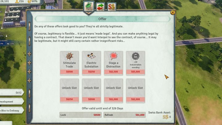 Staraj się wydawać pieniądze zgromadzone w banku szwajcarskim rozsądnie - Broker w Tropico 6 - Tropico 6 - poradnik do gry