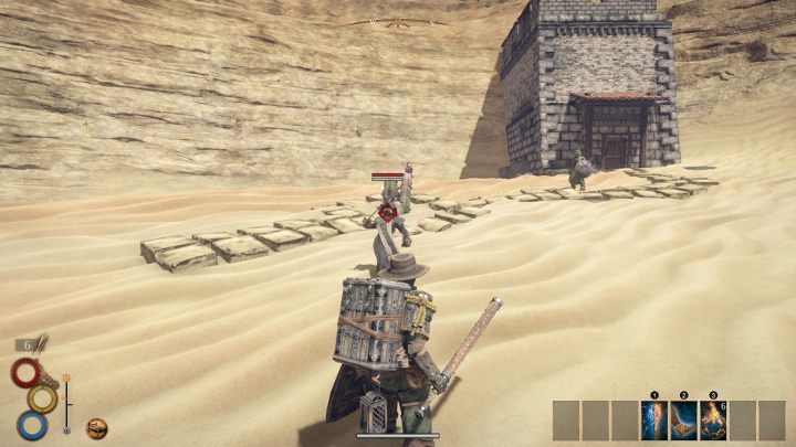 W wąwozie trafisz na niebieskie ruiny - Sand Corsairs - Solucja Outward - Outward - poradnik do gry