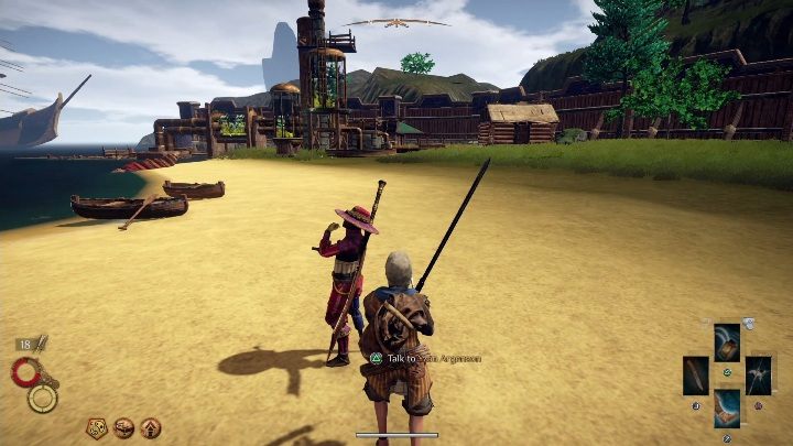 Yzan Argenson czeka na ciebie na plaży - Looking to the Future - Solucja Outward - Outward - poradnik do gry