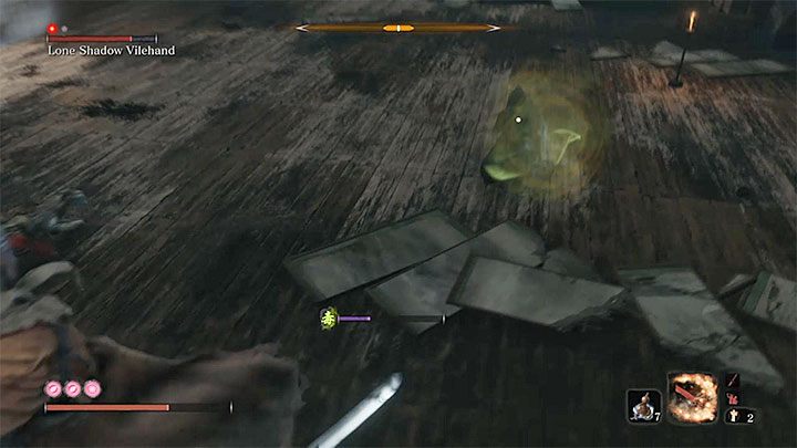 Zamiast parowania ciosów rekomendujemy częste poleganie na unikach oraz uskokach - Lone Shadow Vilehand | Boss w Sekiro Shadows Die Twice - Sekiro Shadows Die Twice - poradnik do gry