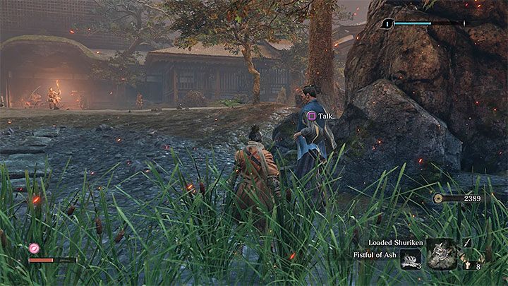 W pobliżu stawu spotkasz przyjaźnie nastawionego NPC-a - Juzou Pijak | Boss w Sekiro Shadows Die Twice - Sekiro Shadows Die Twice - poradnik do gry