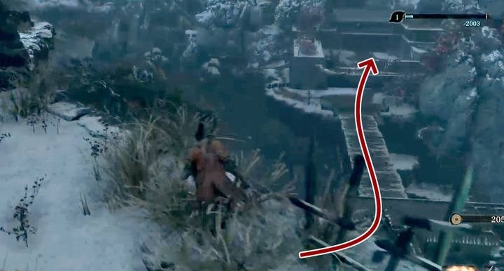 Po pokonaniu Divine Dragon skieruj się do posążka rzeźbiarza: Stary grób (niedaleko wodnego zbiornika), skąd ujrzysz w dole nowo zbudowany most nad przepaścią, na którym toczy się bitwa - Demon of Hatred - Boss w Sekiro Shadow Die Twice - Sekiro Shadows Die Twice - poradnik do gry