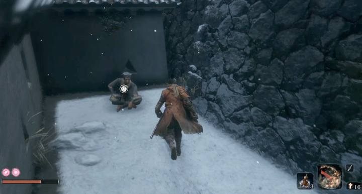 Handlarz przyjdzie do Zaniedbanej Świątyni po tym, jak spotkasz go i porozmawiasz z nim w Zamku Ashiny - Handlarz wiedzą Fujioka | Handlarze w Sekiro Shadows Die Twice - Sekiro Shadows Die Twice - poradnik do gry