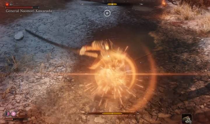 W tej walce, gdy nie posiadasz jeszcze specjalnych umiejętności i przedmiotów, liczy się jedynie zwinność - Generał Naomori Kawarada | Boss w Sekiro Shadows Die Twice - Sekiro Shadows Die Twice - poradnik do gry