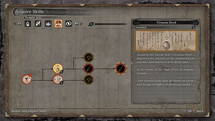 W dalszej fazie gry pojawia się także dodatkowa metoda permanentnego lepszego przygotowania się do farmienia pod katęm zdobywania złota (senów) i innego lootu wyrzucanego przez przeciwników - Farmienie xp i złota w Sekiro Shadows Die Twice - Sekiro Shadows Die Twice - poradnik do gry