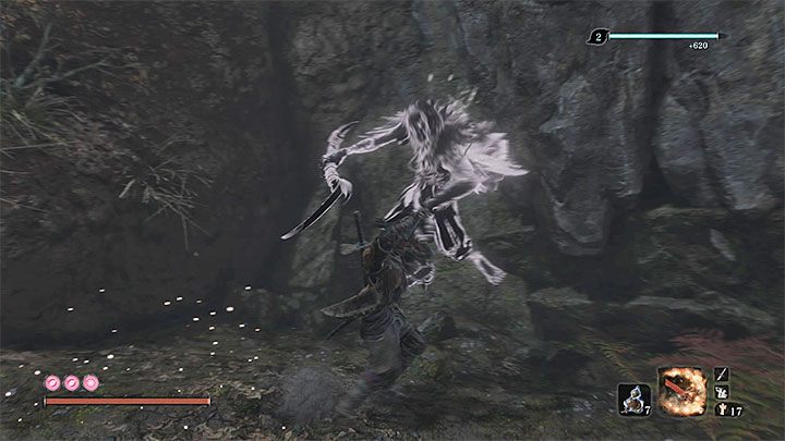Szybko dotrzyj do drugiego widmowego potwora i zaatakuj go nie pozwalając mu przejść do ofensywy - Farmienie xp i złota w Sekiro Shadows Die Twice - Sekiro Shadows Die Twice - poradnik do gry