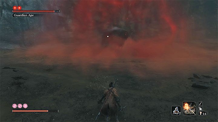 W pierwszej fazie pojedynku Małpi Strażnik od razu jest bezgłowym, nieumarłym potworem - Bezgłowy Małpi Strażnik - Głębiny w Ashinie | Boss w Sekiro Shadows Die Twice - Sekiro Shadows Die Twice - poradnik do gry