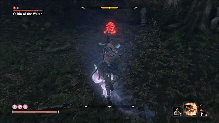 Wyczekuj momentów pojawienia się czerwonego symbolu - ORin of the Water | Boss w Sekiro Shadows Die Twice - Sekiro Shadows Die Twice - poradnik do gry