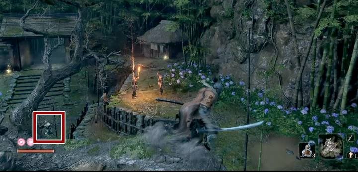 Boss znajduje się zaraz za mostem - Łowca Shinobi Enshin z Misen | Boss w Sekiro Shadows Die Twice - Sekiro Shadows Die Twice - poradnik do gry