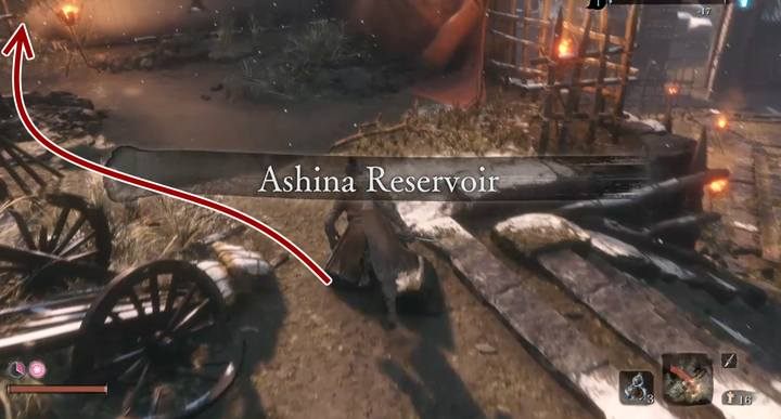 Z punktu kontrolnego od razu skręć w lewo i przeskocz nad przepaścią - Samotny cień fechmistrz | Boss w Sekiro Shadows Die Twice - Sekiro Shadows Die Twice - poradnik do gry