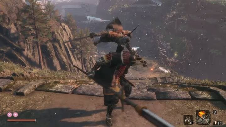 Atak od tyłu zredukuje jeden pasek zdrowia - Siedem Włóczni Ashiny | Boss w Sekiro Shadows Die Twice - Sekiro Shadows Die Twice - poradnik do gry