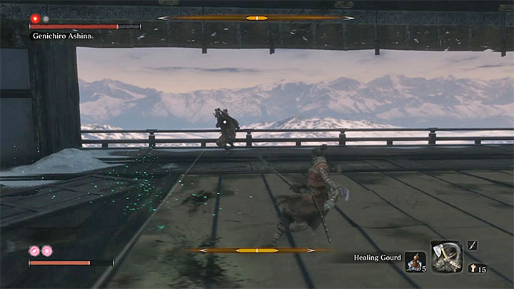 Genichiro Ashina do atakowania głównego bohatera wykorzystuje dwie bronie - Genichiro Ashina | Boss w Sekiro Shadows Die Twice - Sekiro Shadows Die Twice - poradnik do gry