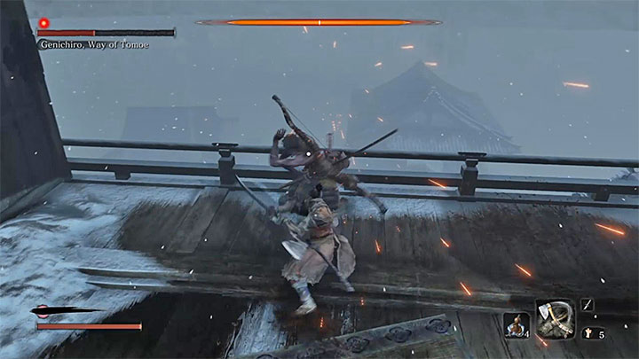 Oprócz unikania błyskawic musisz prowadzić taki sam styl gry, jak w przypadku pierwszej części pojedynku - Genichiro Ashina | Boss w Sekiro Shadows Die Twice - Sekiro Shadows Die Twice - poradnik do gry