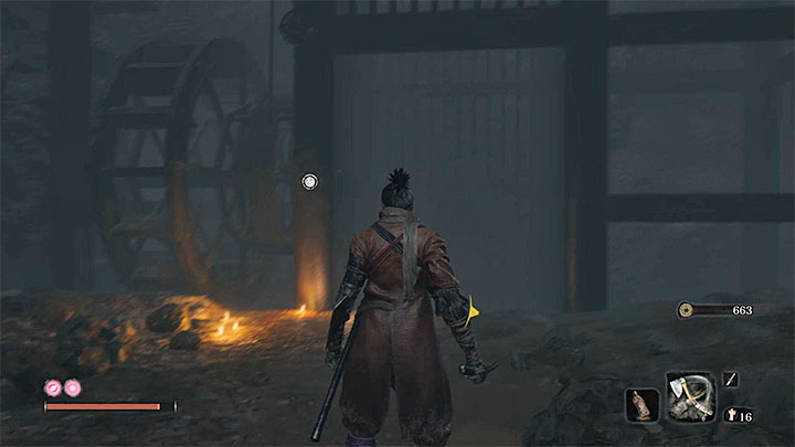 Celem podróży jest pokazana na obrazku winda - Jak dostać się do Świątyni Senpou w Sekiro Shadows Die Twice? - Sekiro Shadows Die Twice - poradnik do gry