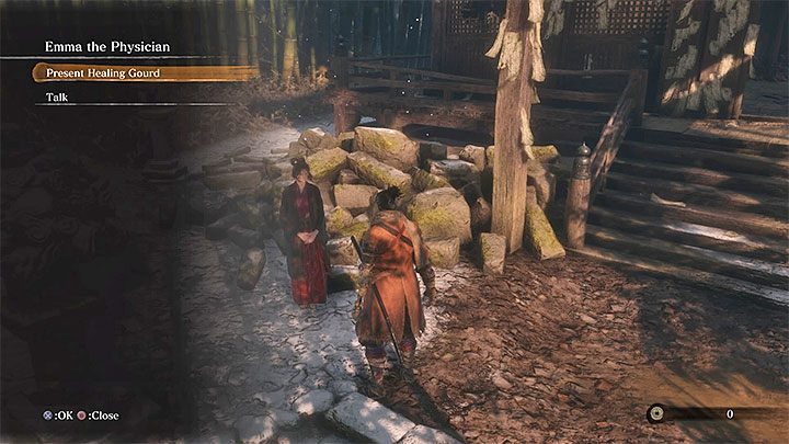Na zewnątrz budynku przebywa Emma (Emma the Physician) - Zaniedbana Świątynia | Solucja Sekiro Shadows Die Twice - Sekiro Shadows Die Twice - poradnik do gry