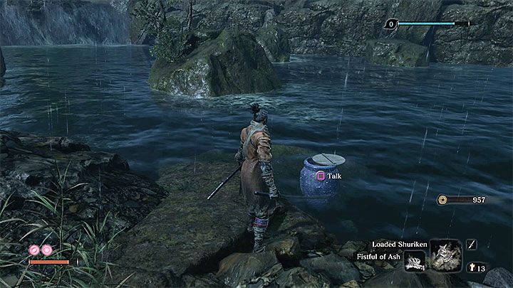 Dobrym pomysłem jest zbadanie fragmentu wybrzeża na prawo od mostu - Posiadłość rodu Hirata | Solucja Sekiro Shadows Die Twice - Sekiro Shadows Die Twice - poradnik do gry