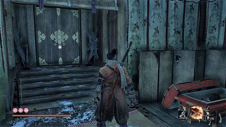 Wejdź do nieoświetlonego budynku, w którym przebywają słabe pełzające potwory - Jak pokonać Wielkiego Karpia Koi w Sekiro? - Sekiro Shadows Die Twice - poradnik do gry