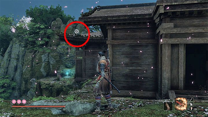 Nie idź dalej prosto, tylko pozostań w miejscu, w którym wyszedłeś z budynku - Jak pokonać Wielkiego Karpia Koi w Sekiro? - Sekiro Shadows Die Twice - poradnik do gry