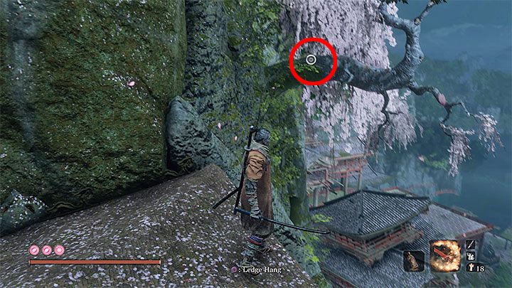 Przejdź po dachu do miejsca z dołączonego obrazka - Jak pokonać Wielkiego Karpia Koi w Sekiro? - Sekiro Shadows Die Twice - poradnik do gry