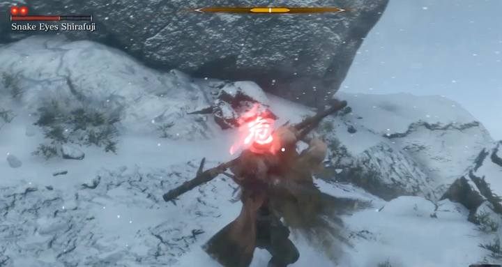 Uważaj na atak specjalny, polegający na przyciągnięciu cię do bossa; atak ten może złapać cię, gdy jesteś w powietrzu - Snake Eyes Shirafuji | Boss w Sekiro Shadows Die Twice - Sekiro Shadows Die Twice - poradnik do gry