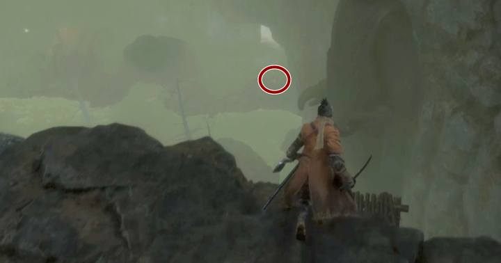 Gdy spojrzysz w dół zatrutego jeziora, nie dostrzeżesz jeszcze bossa - lecz on tam jest - Shinobi Eyes Shirahagi | Boss w Sekiro Shadows Die Twice - Sekiro Shadows Die Twice - poradnik do gry