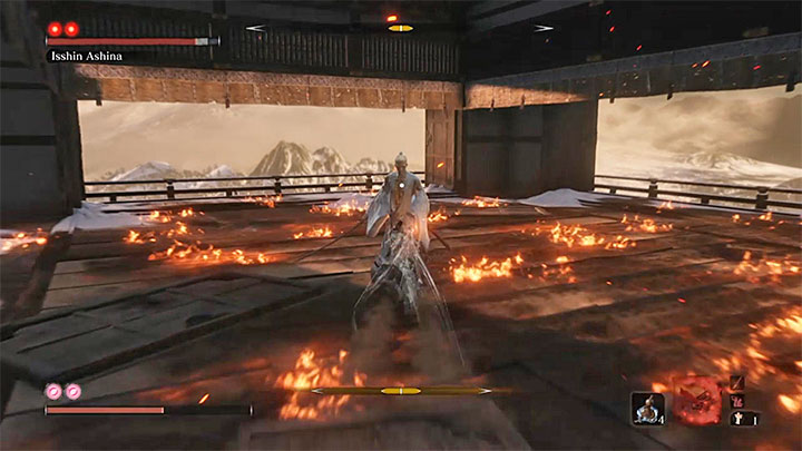 Isshina możesz pokonać polegając na tej samej sprytnej taktyce, co w przypadku Emmy - Zakończenie 1: Shura - Sekiro Shadows Die Twice - poradnik do gry