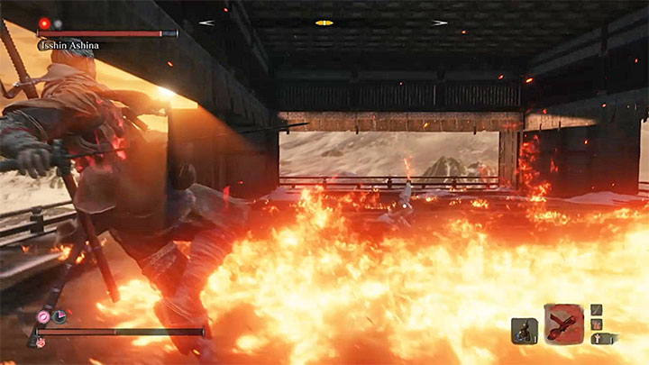 Dwa pozostałe rodzaje ataków ogniowych Isshina to - Zakończenie 1: Shura - Sekiro Shadows Die Twice - poradnik do gry