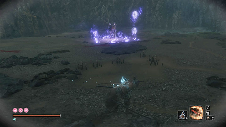 Drugi opcjonalny boss pojawi się w tej samej dużej jaskini (podczas ponownej wizyty w Głębinach w Ashinie) tylko jeśli rozprawiłeś się już z Bezgłowym Małpim Strażnikiem - Głębiny w Ashinie (Ashina Depths) | Solucja Sekiro Shadows Die Twice - Sekiro Shadows Die Twice - poradnik do gry