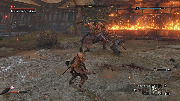 Staraj sie pomagać tymczasowemu towarzyszowi, bo w przeciwnym razie może on przedwcześnie zginąć - Juzou the Drunkard, drugie starcie | Boss w Sekiro Shadows Die Twice - Sekiro Shadows Die Twice - poradnik do gry