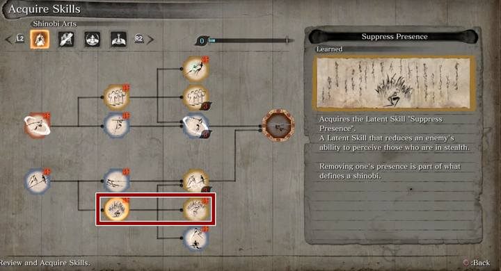 Wolf może rozwinąć kilka swoich umiejętności, które poprawią jego skradanie się - Skradanie się w Sekiro Shadows Die Twice - Sekiro Shadows Die Twice - poradnik do gry