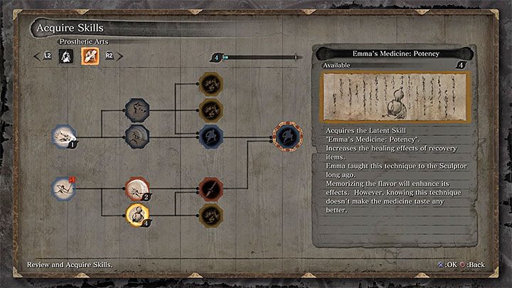 Są to dwie pasywne umiejętności z drzewka Sztuki protezy (Prosthetic Arts) i możesz je odblokować dzięki wydaniu zgromadzonych punktów umiejętności - Jak wyleczyć bohatera w Sekiro Shadows Die Twice? - Sekiro Shadows Die Twice - poradnik do gry