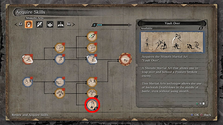 Śmiertelny cios od tyłu domyślnie dostępny jest tylko podczas skradania się - po znalezieniu się za plecami przeciwnika może wbić mu ostrze w plecy - Jak wykonać Śmiertelny cios od tyłu w Sekiro Shadows Die Twice? - Sekiro Shadows Die Twice - poradnik do gry