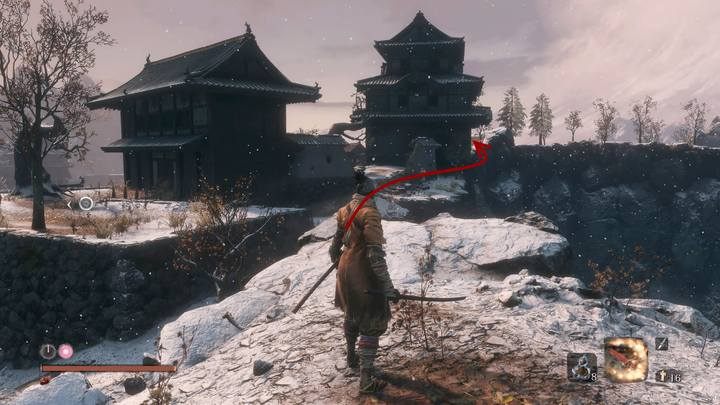 Droga do drugiego ogniska - Podzamcze Ashiny | Solucja Sekiro Shadows Die Twice - Sekiro Shadows Die Twice - poradnik do gry