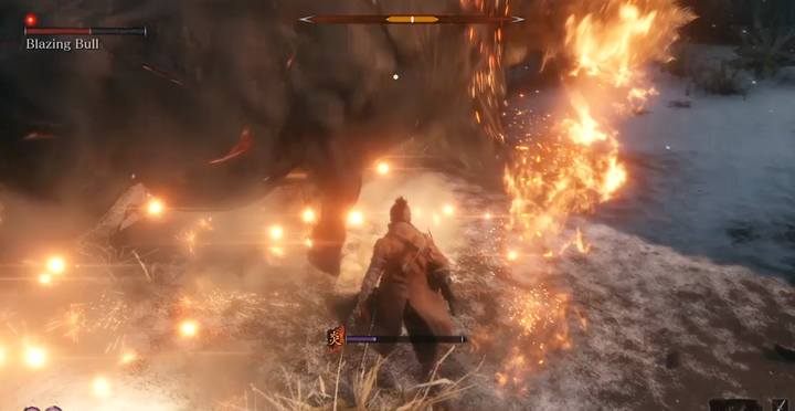 Walka z bossem Blazing Bull jest na średnim poziomie trudności - Podzamcze Ashiny | Solucja Sekiro Shadows Die Twice - Sekiro Shadows Die Twice - poradnik do gry