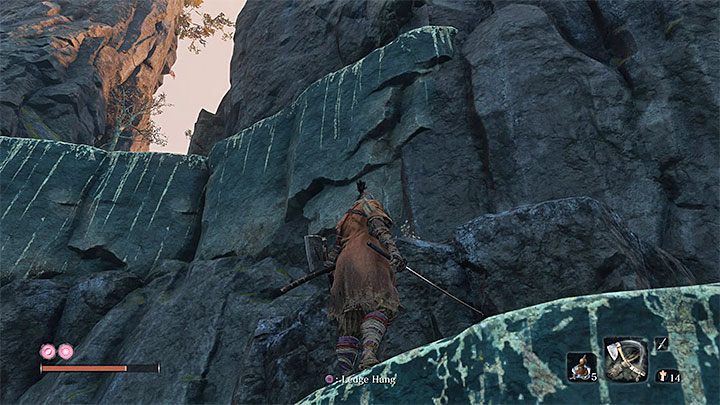 W tym przypadku staraj się kierować w prawo w trakcie wspinaczki - Świątynia Senpou | Solucja Sekiro Shadows Die Twice - Sekiro Shadows Die Twice - poradnik do gry