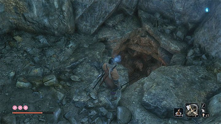 Rozpocznij liniową wspinaczkę i zeskocz do niższej pieczary - Gdzie jest zejście do Głębin w Ashinie w Sekiro? - Sekiro Shadows Die Twice - poradnik do gry