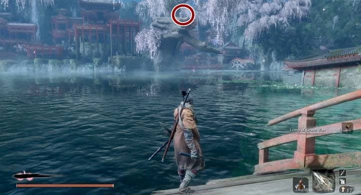 W Źródlany pałac obowiązuje jedna zasada: nie wolno ci wchodzić do jeziora - Źródlany pałac | Solucja Sekiro Shadows Die Twice - Sekiro Shadows Die Twice - poradnik do gry
