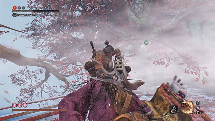 Prawdziwa Zdeprawowana Mniszka (True Corrupted Monk) przebywa w pierwszym obszarze Źródlanego Pałacu - Zakończenie 2: Zerwanie nieśmiertelności (Immortal Severance) - Sekiro Shadows Die Twice - poradnik do gry