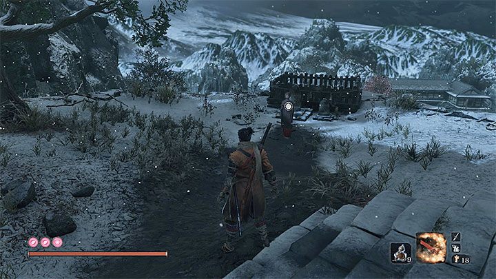 Przenieś się do posążka rzeźbiarza Stary Grób (Old Grave) w zamku w Ashinie - Zakończenie 3: Oczyszczenie (Purification) - Sekiro Shadows Die Twice - poradnik do gry