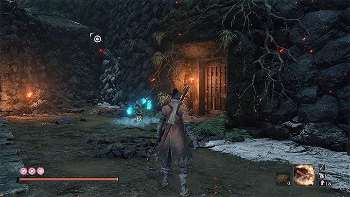 Po znalezieniu się na dole odszukaj boczne przejście prowadzące do posążka rzeźbiarza Zbiornik w Ashinie - Zakończenie 4: Powrót (Return) - Sekiro Shadows Die Twice - poradnik do gry