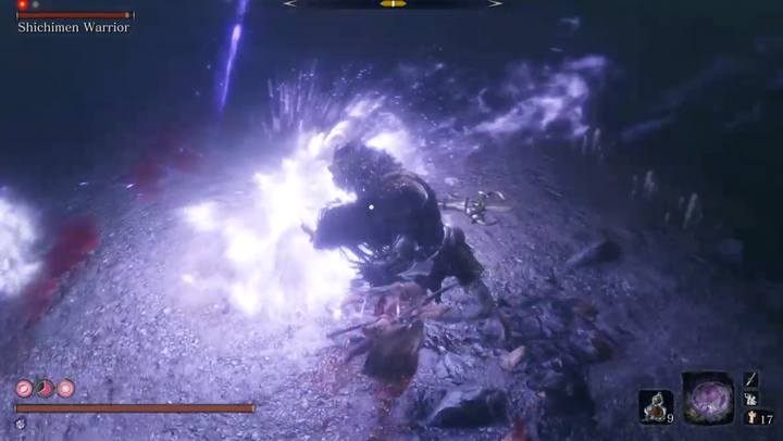 Atakując wroga stojąc tuż przy nim, gdy ten wykonuje atak specjalny promieniem, zabezpiecza jednocześnie przed otrzymaniem obrażeń - Shichimen Warrior #1 | Boss w Sekiro Shadows Die Twice - Sekiro Shadows Die Twice - poradnik do gry