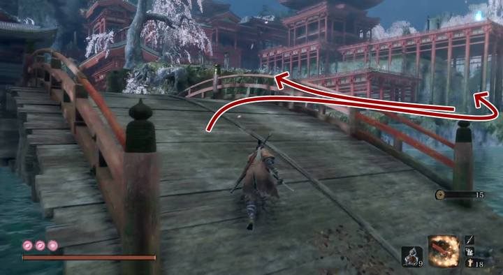 Shichimen Warrior znajduje się za wielkim drzewem za jeziorem, w dolinie rzeki - Shichimen Warrior #3 | Boss w Sekiro Shadows Die Twice - Sekiro Shadows Die Twice - poradnik do gry