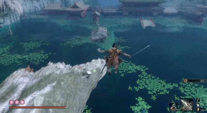 Zeskocz do jeziora i nurkuj na jego dno w środkowej części - Headless (Bezgłowy, pod wodą) | Boss w Sekiro Shadows Die Twice - Sekiro Shadows Die Twice - poradnik do gry