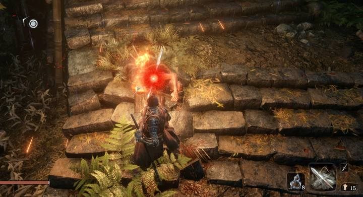 Kłująca włócznia potrafi być często przydatnym narzędziem - Wmontowana włócznia | Narzędzia protezy w Sekiro Shadows Die Twice - Sekiro Shadows Die Twice - poradnik do gry